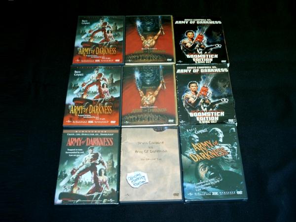 One & Only Evil Dead DVDs Versions (Region 1)